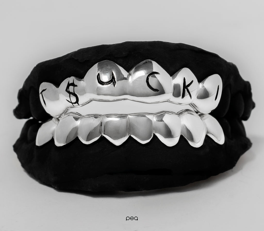 12 Teeth (6 top + 6 bottom) - Engraved